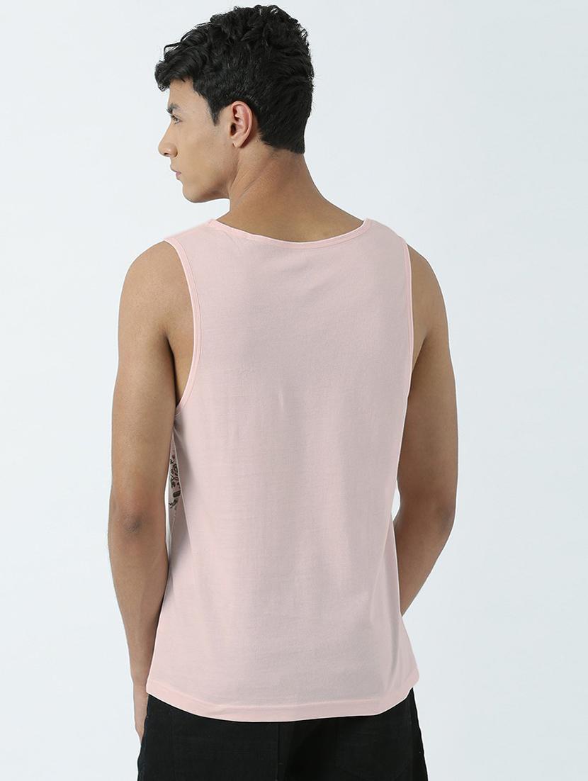 scoop neck printed regular vest - 19580458 - Standard Image - 2