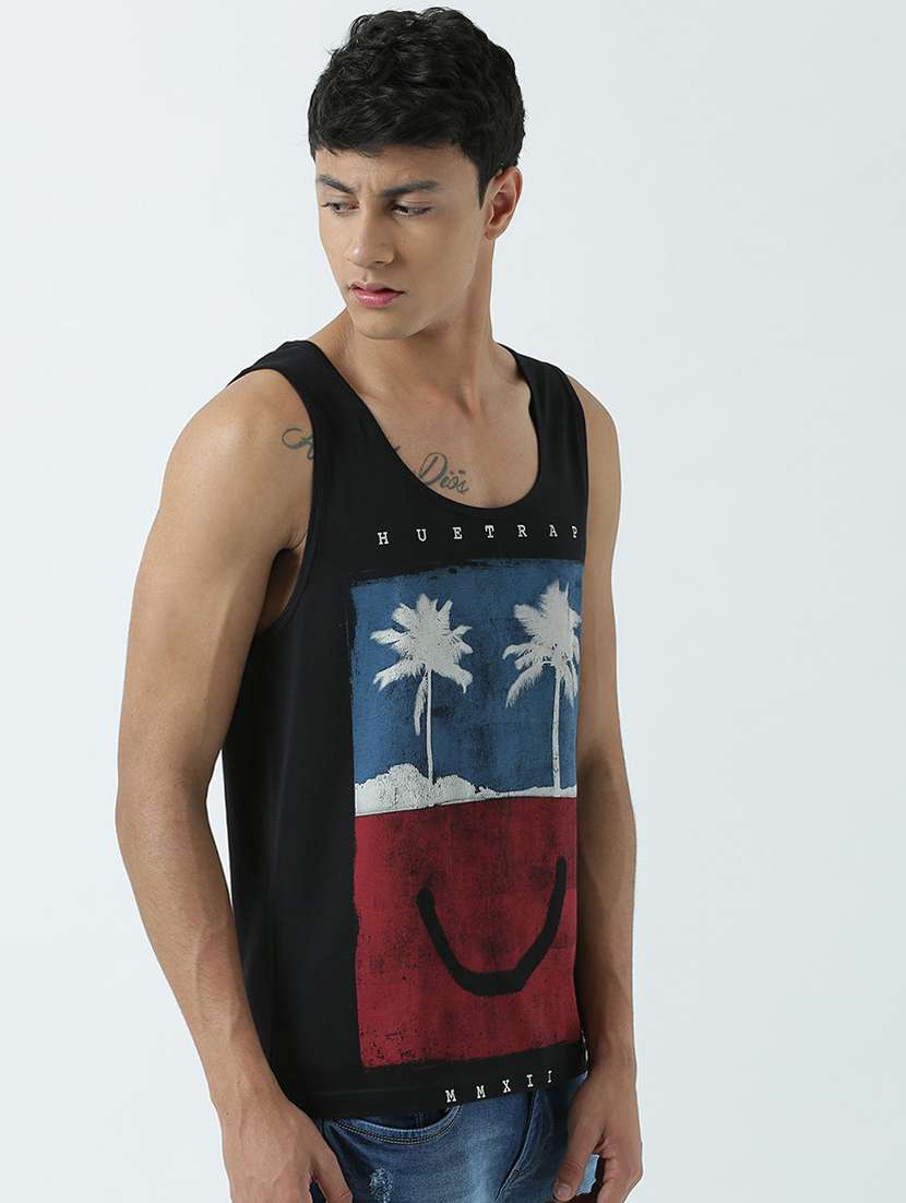 scoop neck printed regular vest - 19580475 -  Standard Image - 2