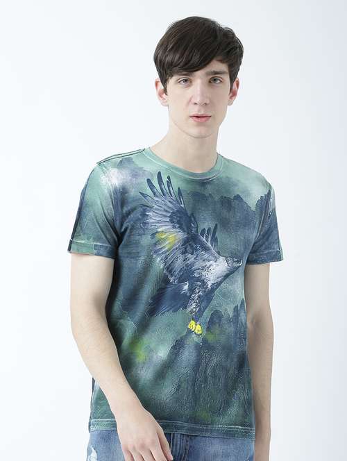 crew neck all over print t-shirt - 19580667 - Standard Image - 0