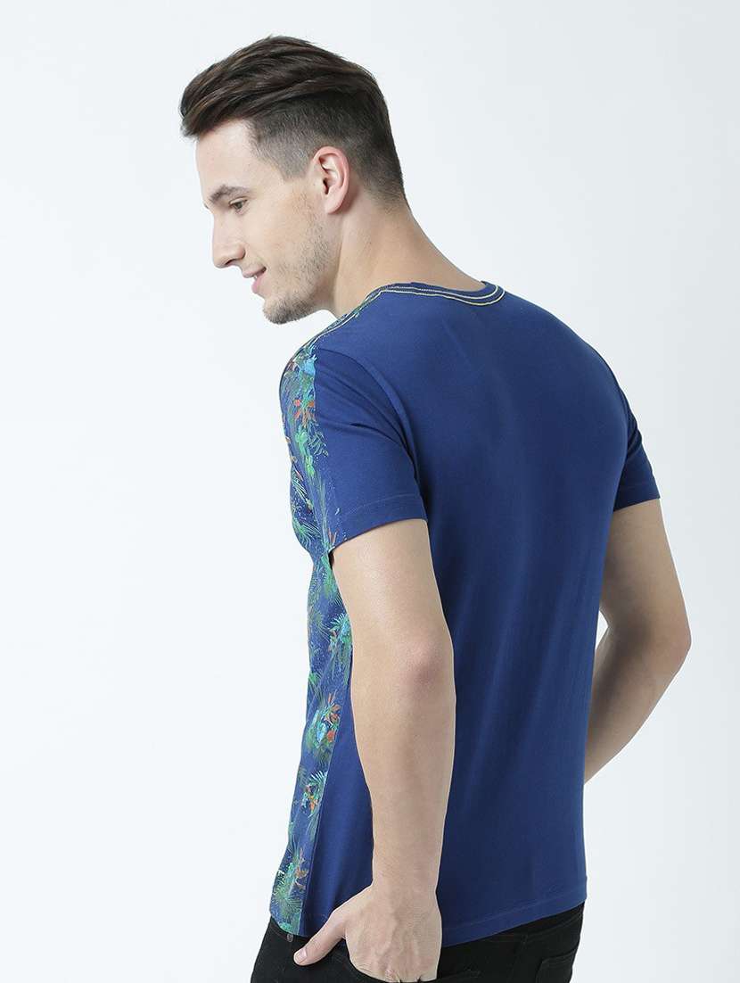 blue printed cotton blend regular t-shirt - 19580837 -  Standard Image - 2