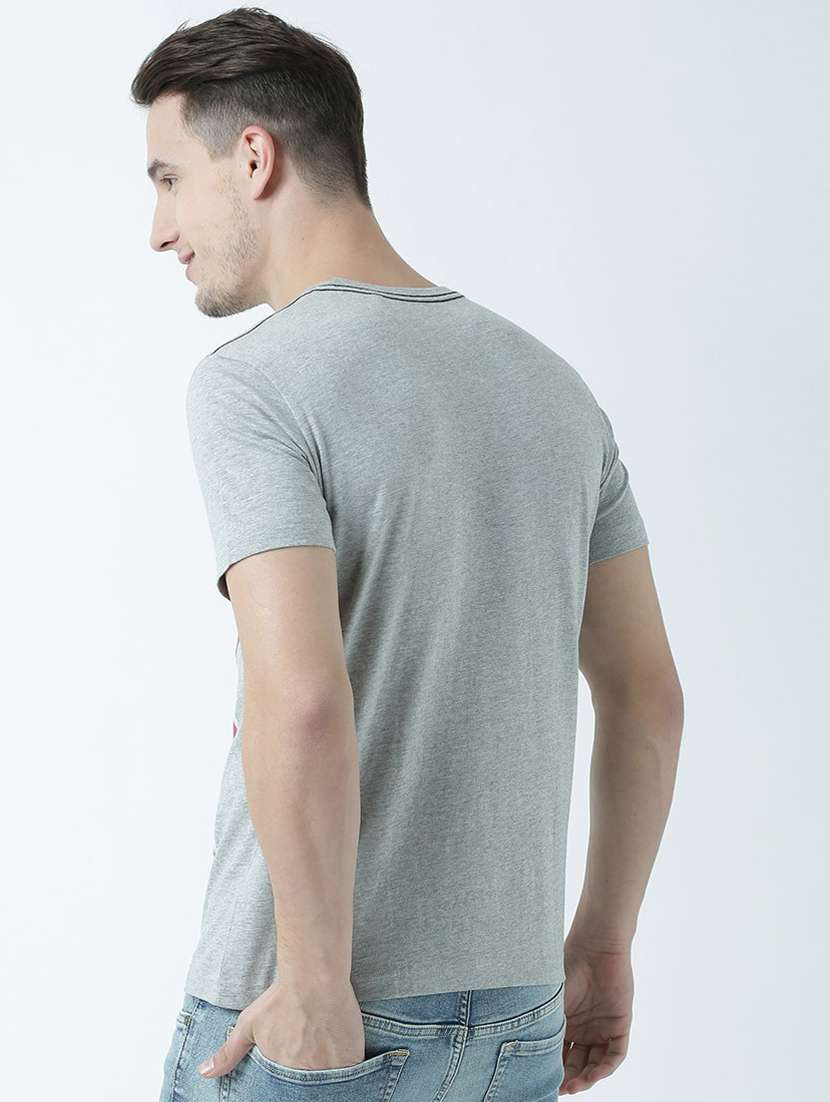 grey printed cotton blend regular t-shirt - 19580899 -  Standard Image - 2