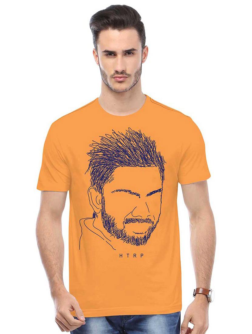 round neck printed regular t-shirt - 19580930 - Zoom Image - 0