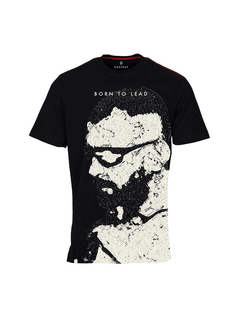 black printed cotton blend regular t-shirt - 19581076 -  Standard Image - 2