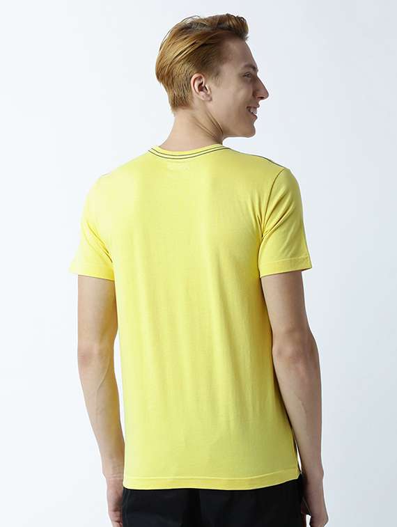 yellow printed cotton blend regular t-shirt - 19581093 -  Standard Image - 2
