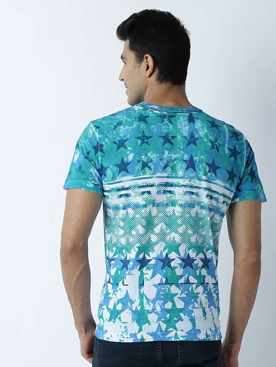 white printed cotton blend regular t-shirt - 19581100 -  Standard Image - 2