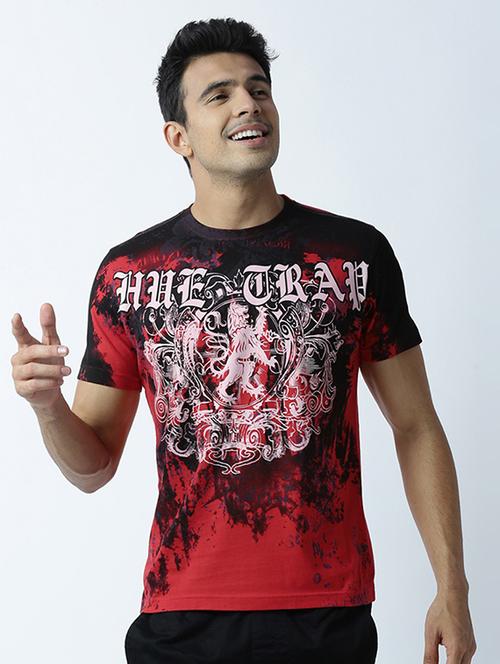 men front print short sleeve t-shirt - 19581313 - Standard Image - 0