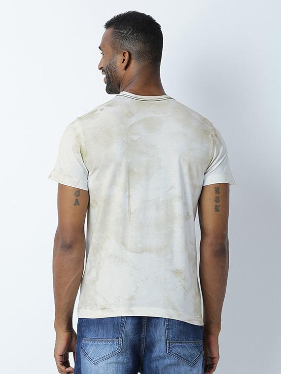 white printed cotton blend regular t-shirt - 19581333 - Standard Image - 2