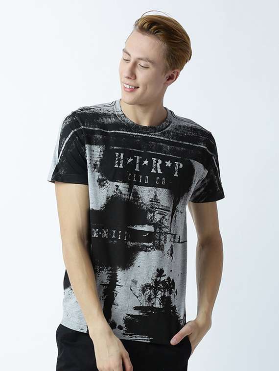 men front print short sleeve t-shirt - 19581352 - Zoom Image - 0