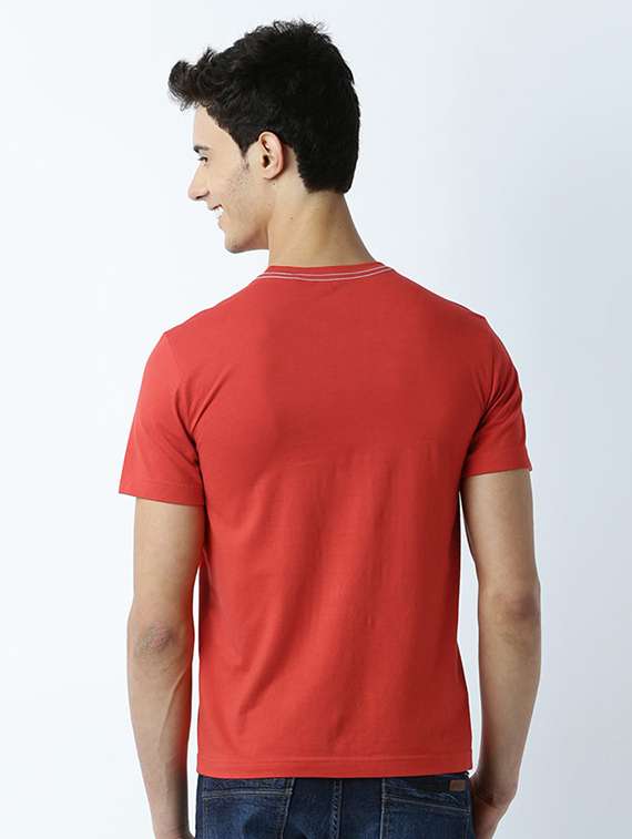 red printed cotton blend regular t-shirt - 19581525 -  Standard Image - 2