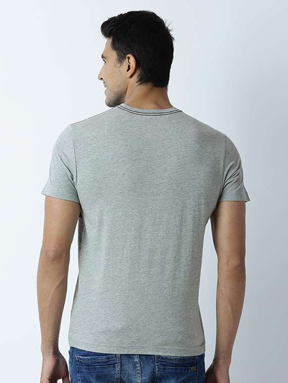 men crew neck front print regular t-shirt - 19581585 -  Standard Image - 2