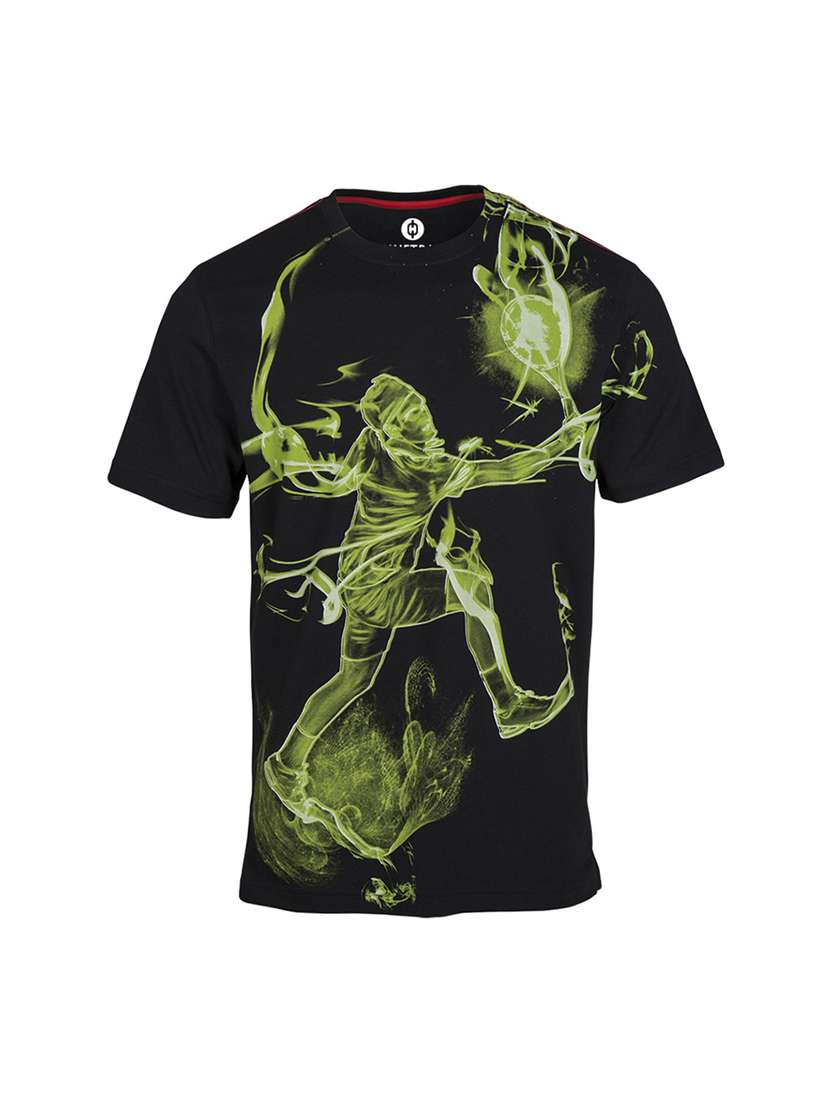 men crew neck front print regular t-shirt - 19581633 -  Standard Image - 2