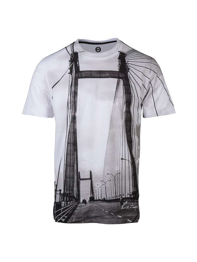 men crew neck printed regular t-shirt - 19581664 - Standard Image - 2