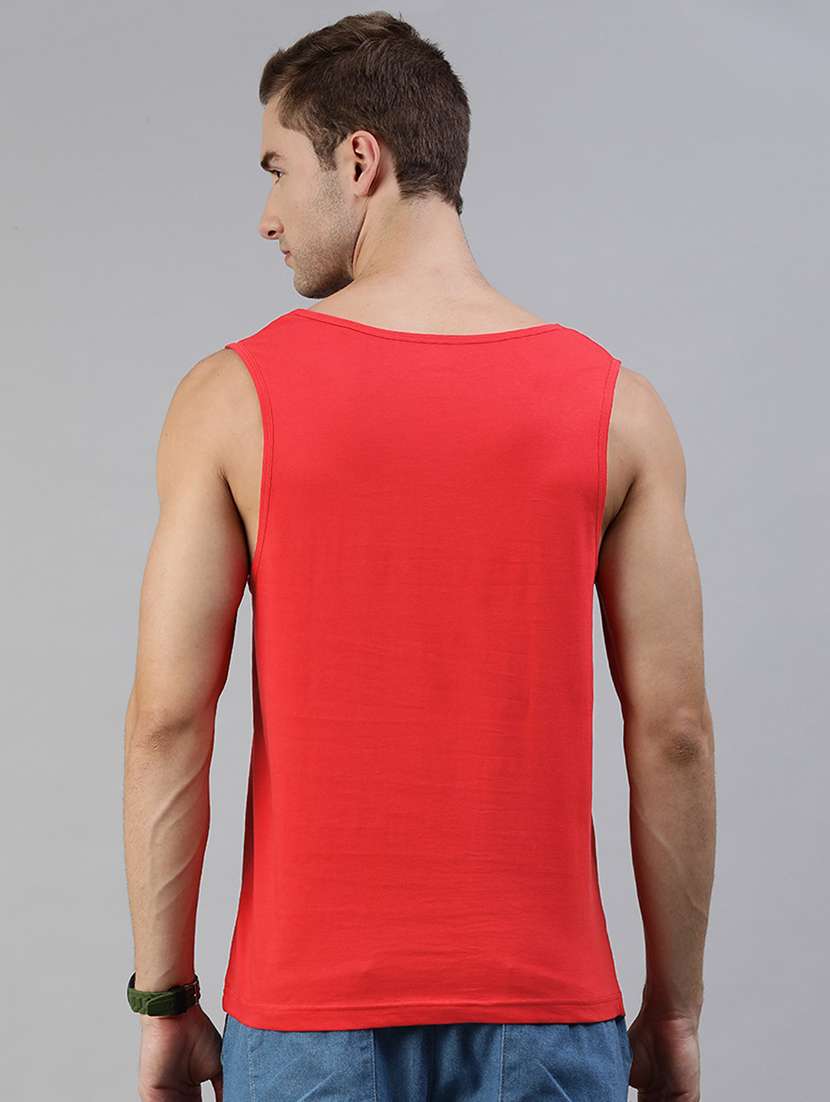 men printed sleeveless vest - 19581810 - Standard Image - 2