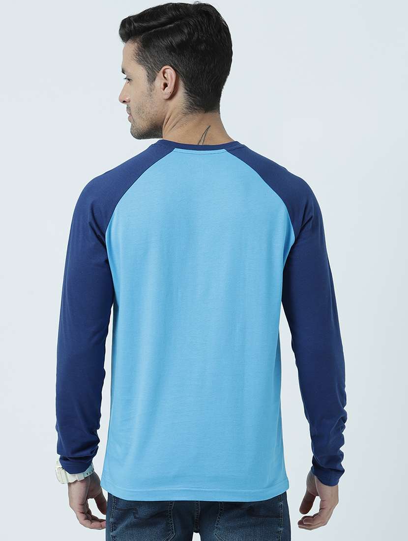 men round neck reglan sleeve front print t-shirt - 19581885 -  Standard Image - 2