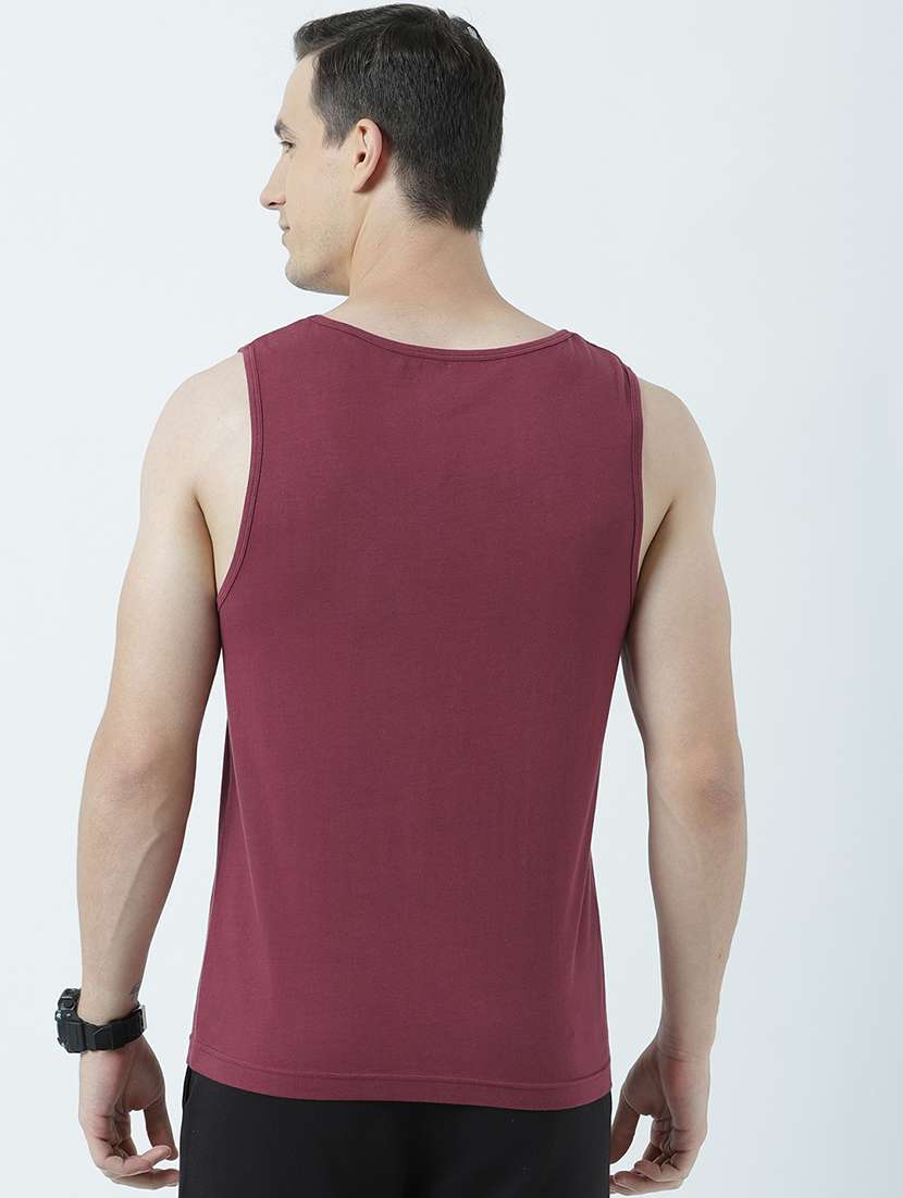 men scoop neck front print sleeveless t-shirt - 19581925 - Standard Image - 2