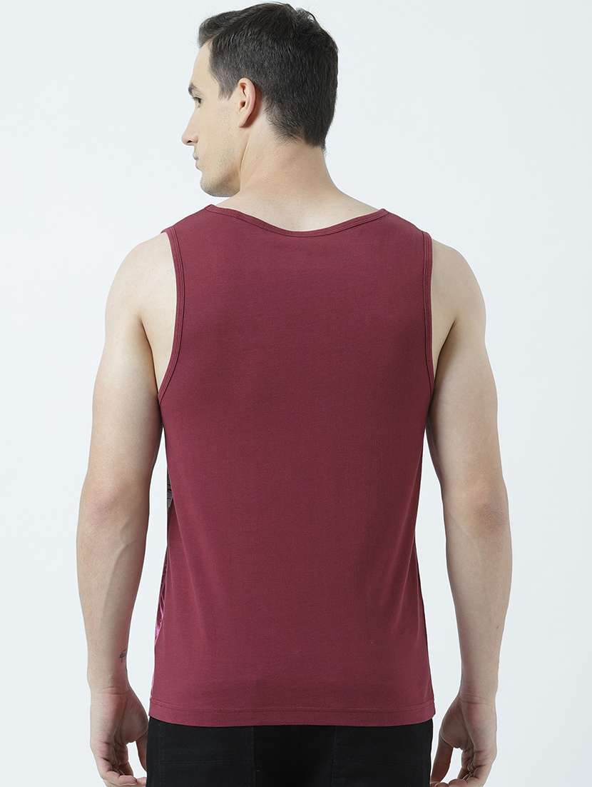 men scoop neck front print sleeveless t-shirt - 19581928 -  Standard Image - 2