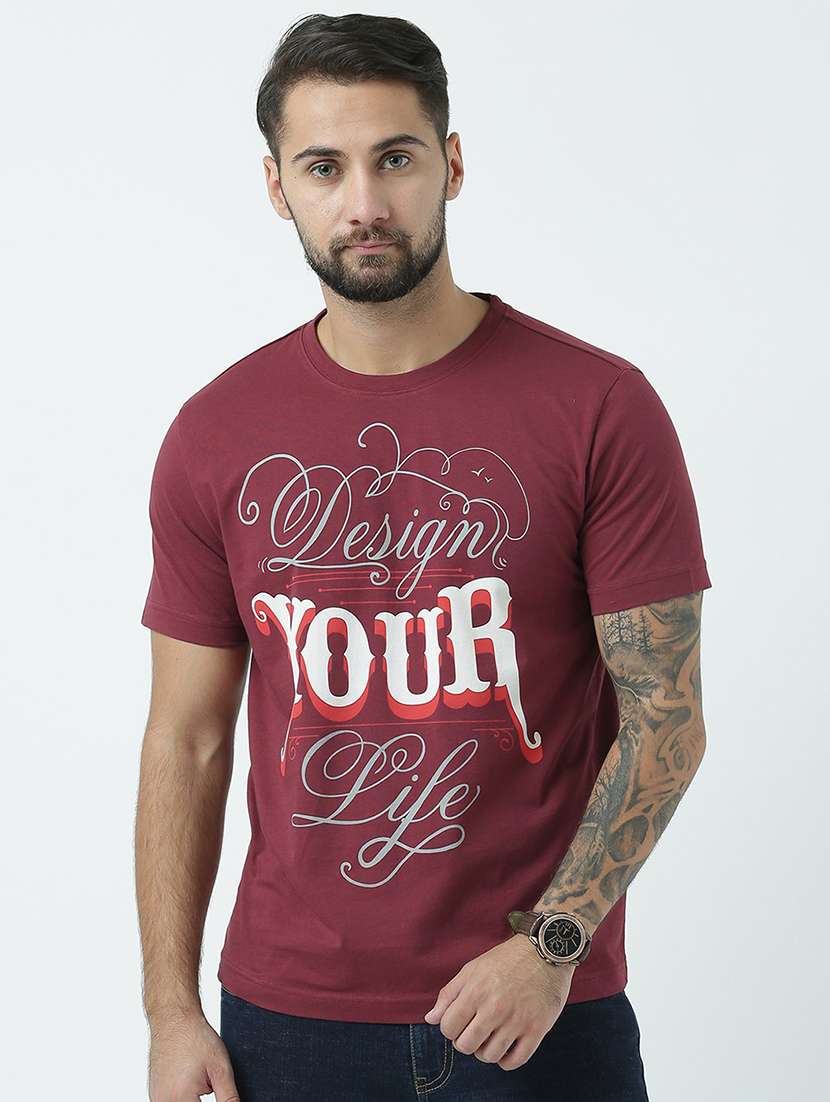 men crew neck printed t-shirt