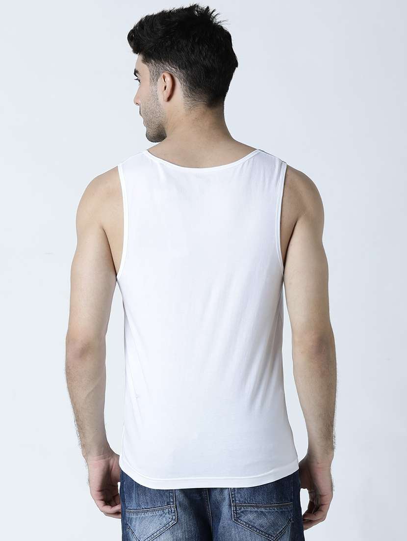 men scoop neck front print sleeveless vest - 19581939 -  Standard Image - 2