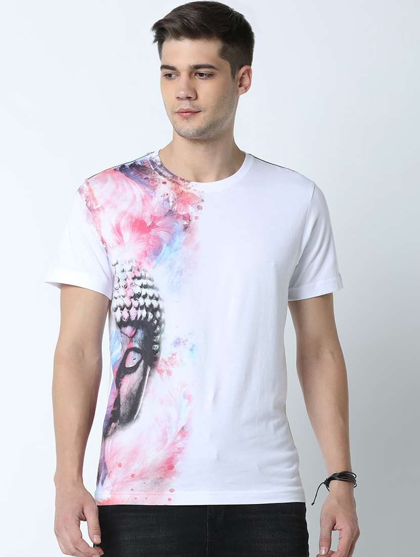 men white regular fit printed t-shirt