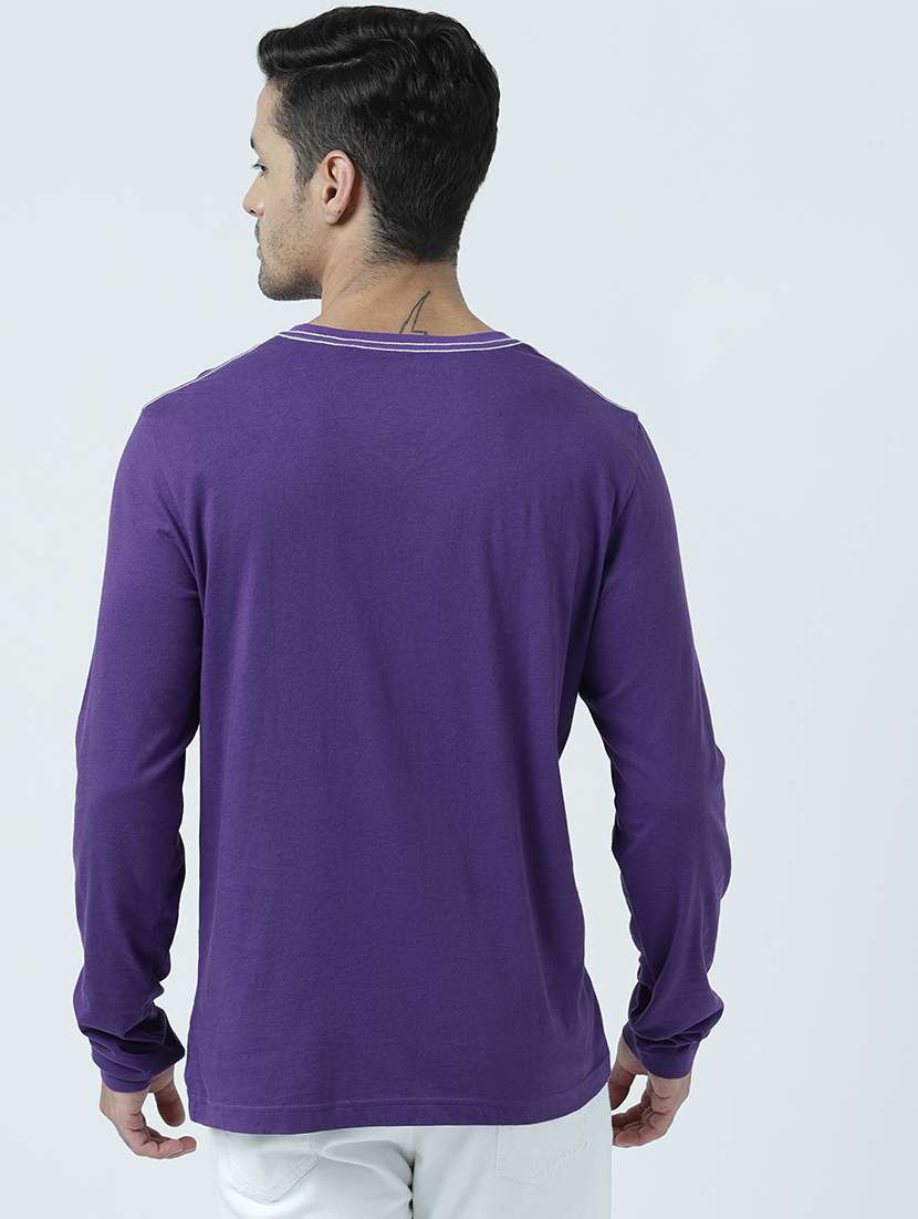 men v neck front print t-shirt - 19582068 -  Standard Image - 2