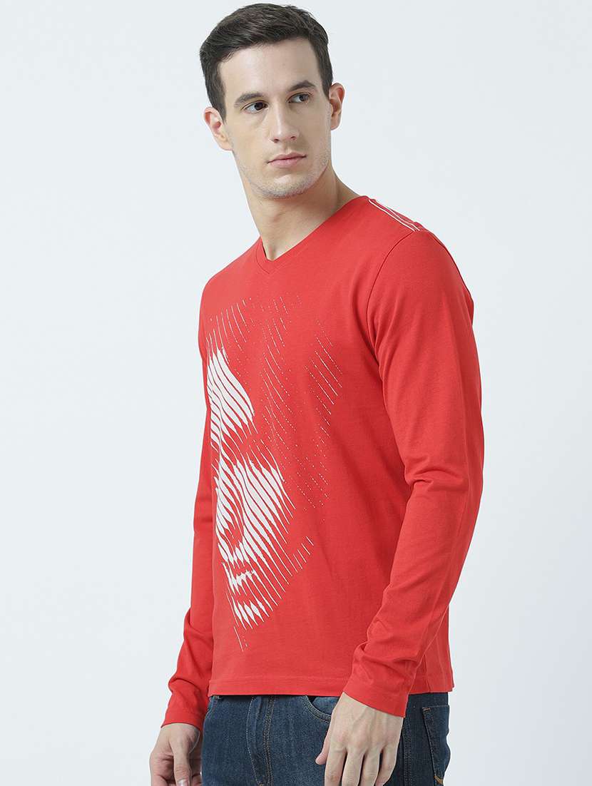 men v neck printed t-shirt - 19582076 -  Standard Image - 2