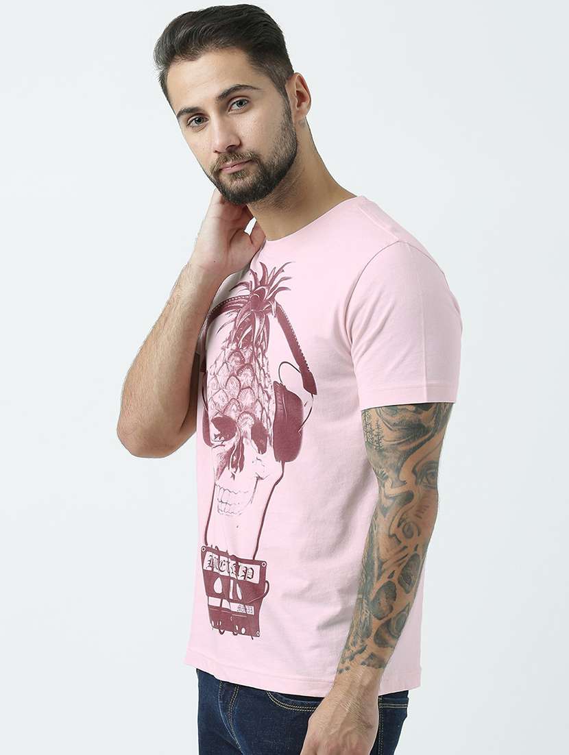 men round neck front print t-shirt - 19582142 -  Standard Image - 2