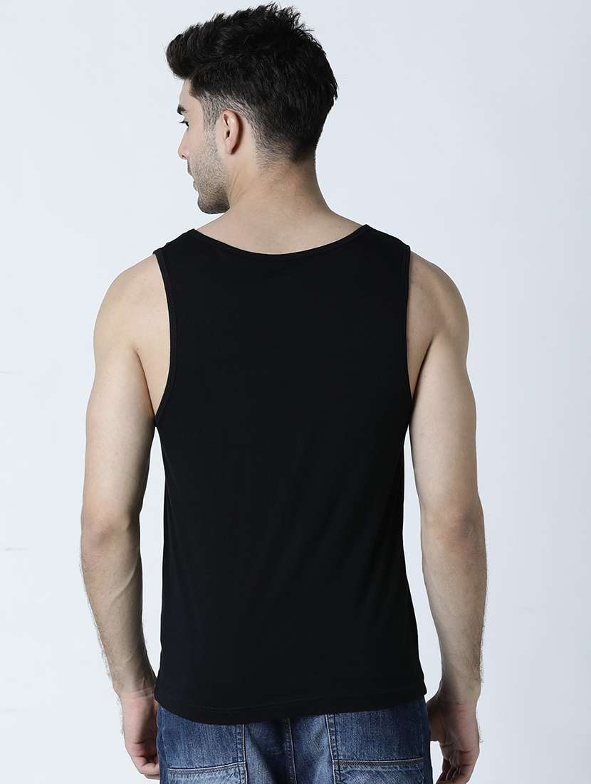 Men Scoop Neck Front Print Sleeveless T-shirt - 19582184 -  Standard Image - 2