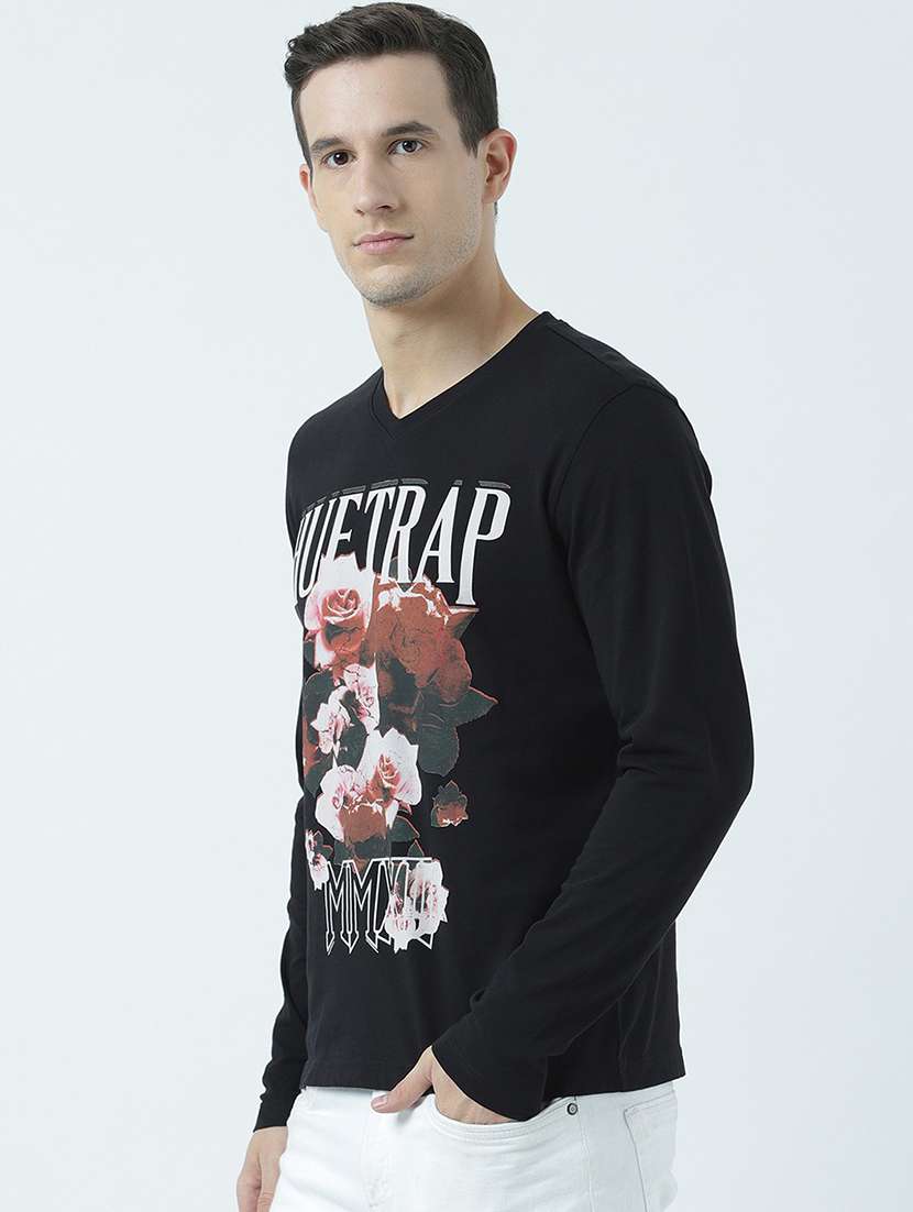 v neck printed regular t-shirt - 19582206 -  Standard Image - 2