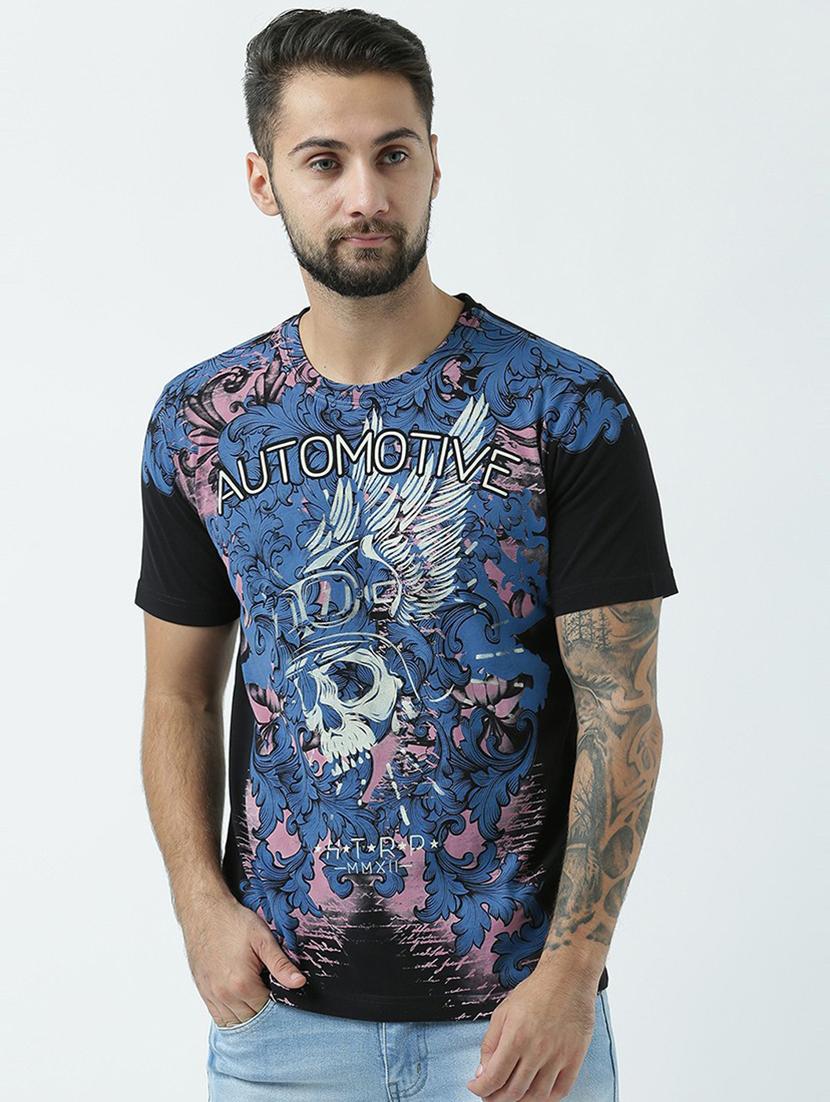 round neck printed regular t-shirt - 19582221 - Zoom Image - 0