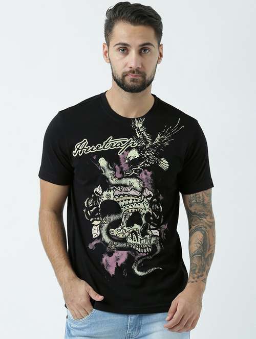 men front print short sleeves t-shirt - 19582224 - Standard Image - 0