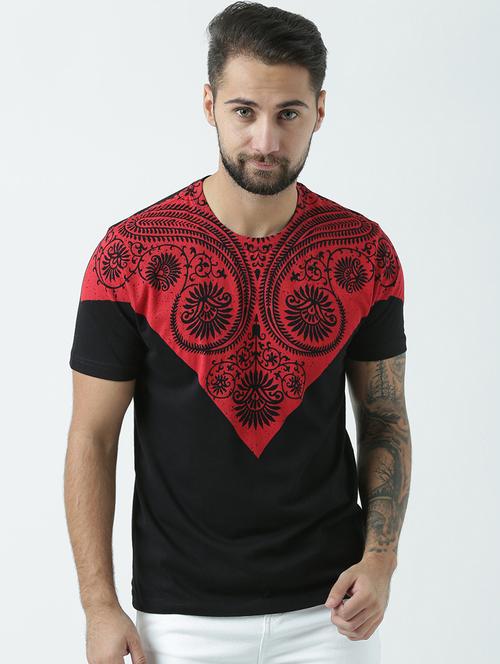 men crew neck front print t-shirt - 19582242 -  Standard Image - 0