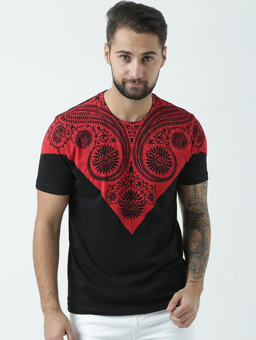 men crew neck front print t-shirt - 19582242 -  Zoom Image - 0