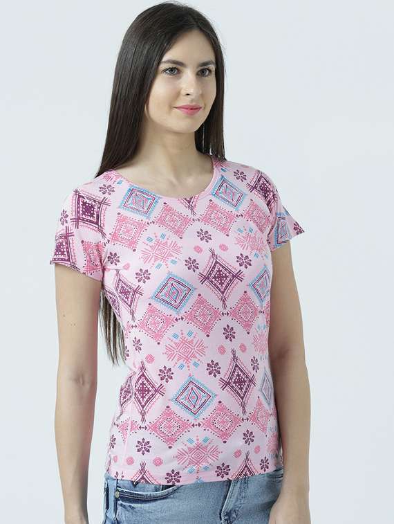 women's all over print round neck t-shirt - 19582772 -  Standard Image - 2