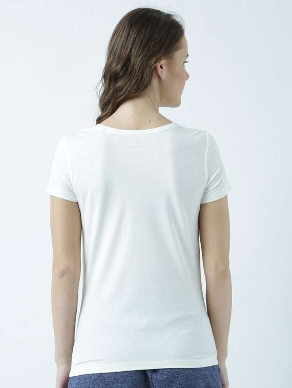 women's front print round neck t-shirt - 19582803 -  Standard Image - 2