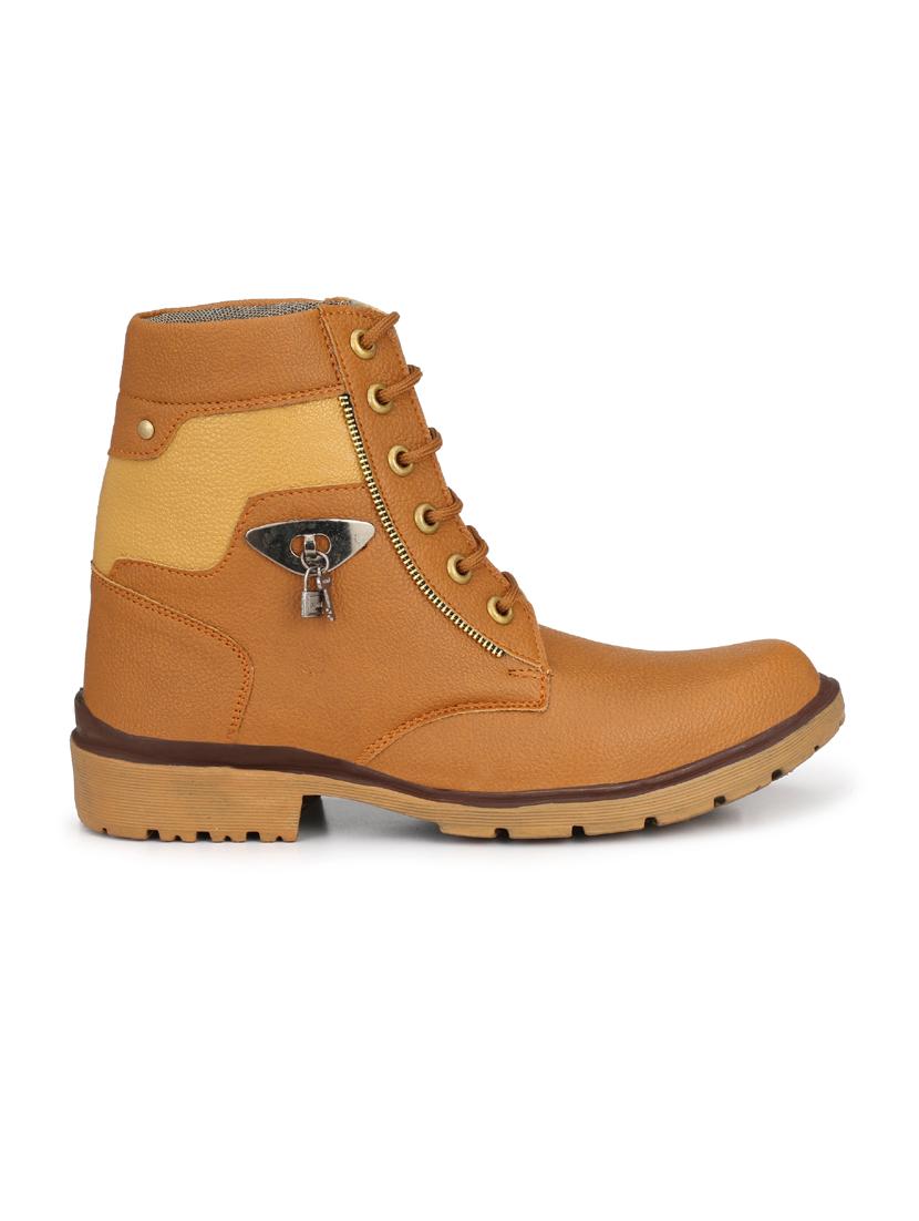 tan patent leather high ankle boots - 19585161 - Standard Image - 2