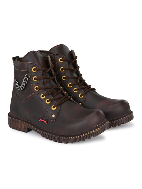 men brown high ankle boots - 19585163 - Standard Image - 0