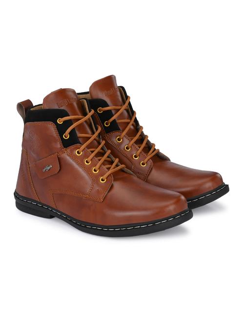 men tan high ankle boots - 19585166 - Standard Image - 0