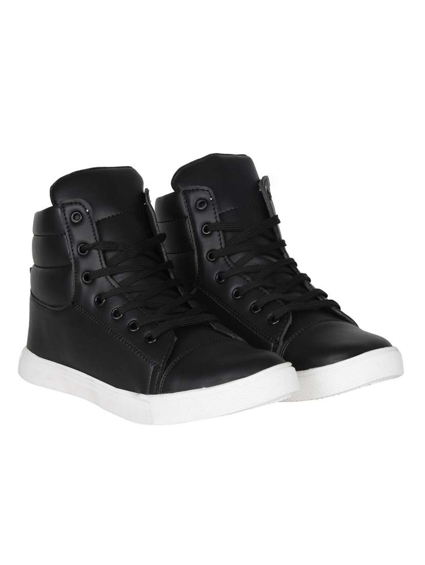 black men's lace up sneakers