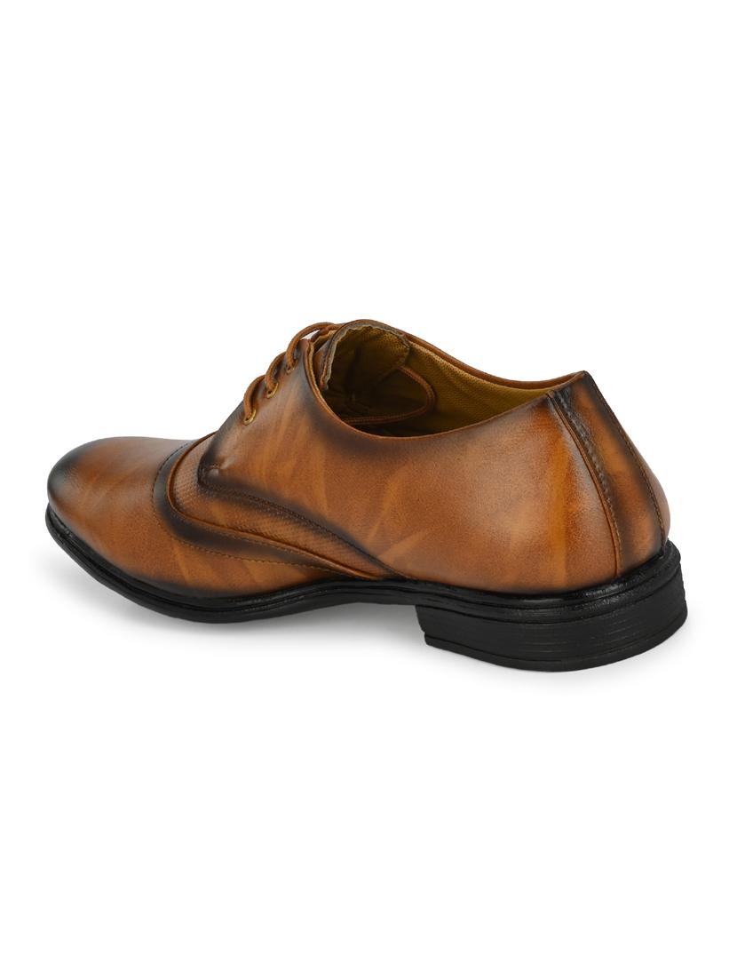 tan leather laceup derbies - 19585373 - Standard Image - 2