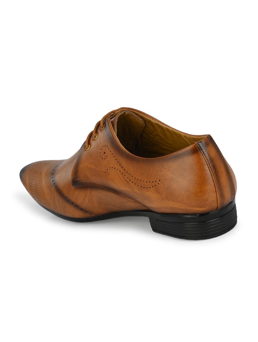 tan leather laceup derbies - 19585376 - Standard Image - 2