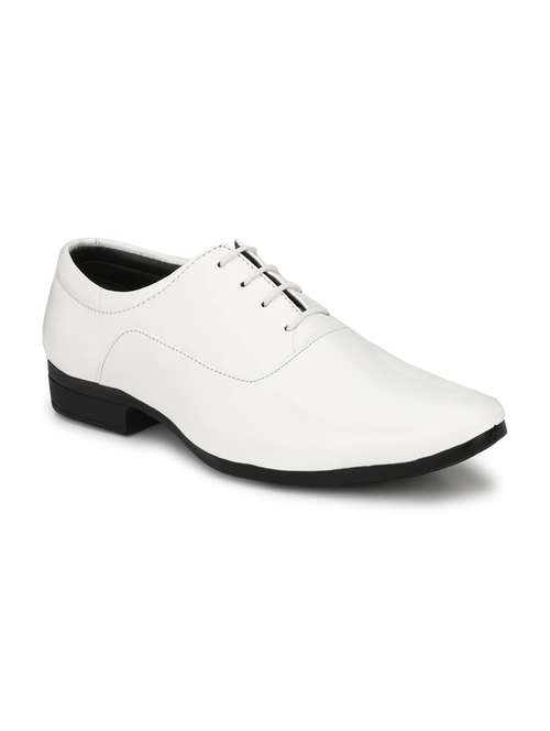 white patent leather laceup oxfords