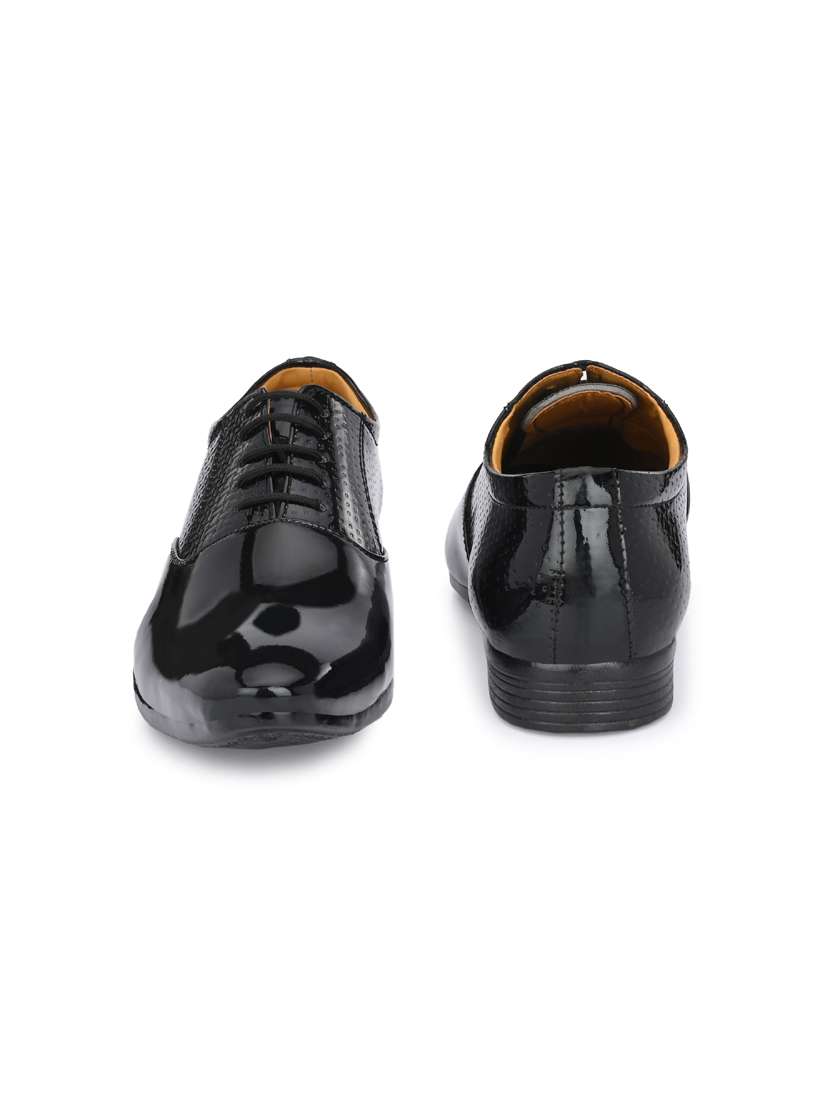 black patent leather laceup oxfords - 19585406 -  Standard Image - 2