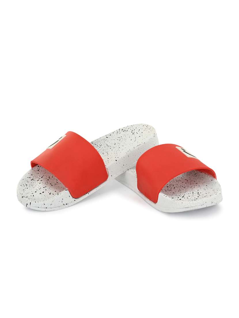 red pvc slip on flip flops - 19585549 -  Standard Image - 2