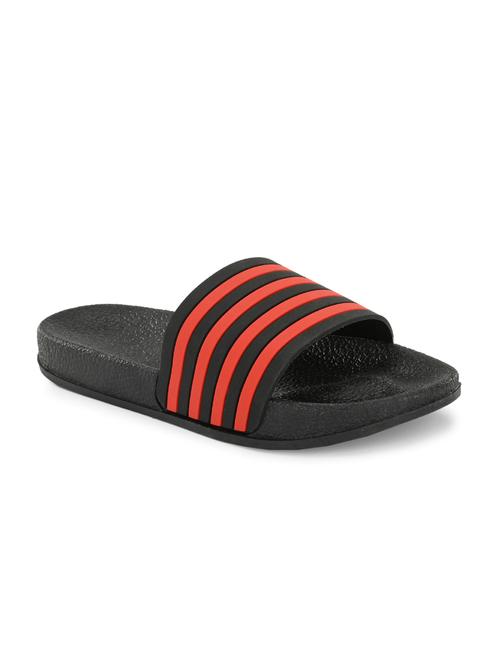 black pvc slip on flip flops - 19585552 - Standard Image - 0
