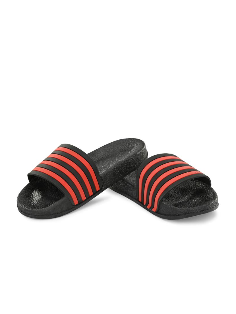 black pvc slip on flip flops - 19585552 - Standard Image - 2
