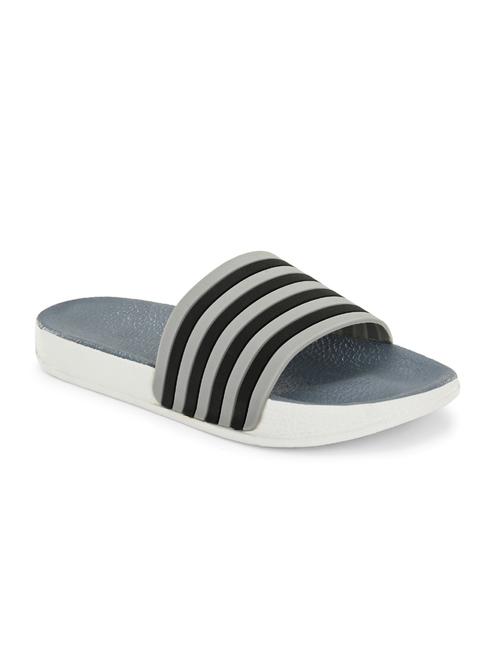 grey pvc slip on flip flops - 19585553 - Standard Image - 0
