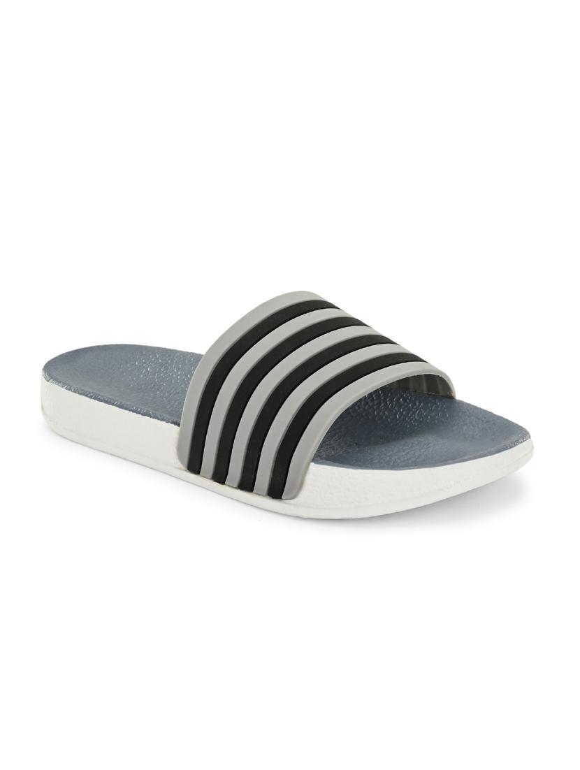 grey pvc slip on flip flops - 19585553 - Zoom Image - 0