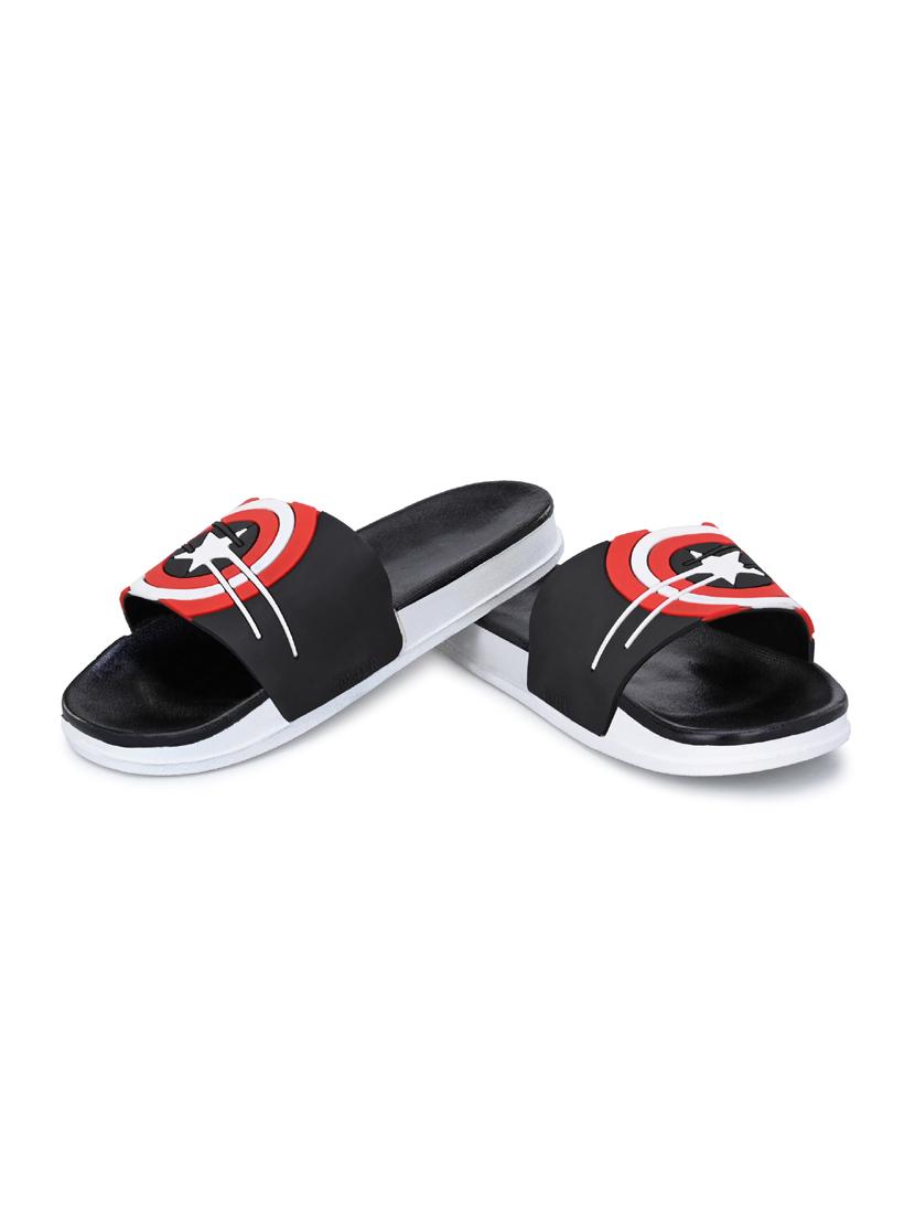 black pvc slip on flip flops - 19585560 - Standard Image - 2