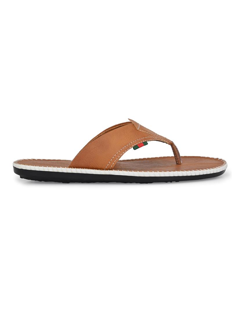 tan leatherette slip on slippers - 19585590 - Standard Image - 2