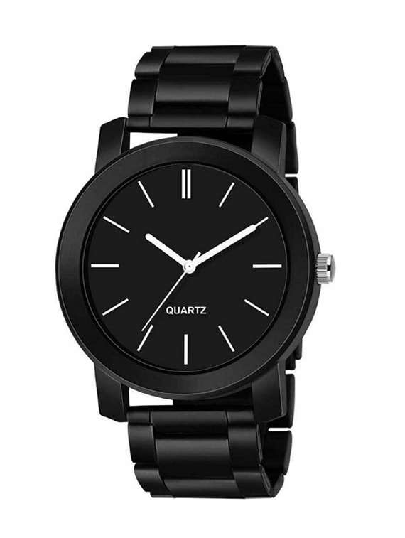 men's round shape analog watch combo